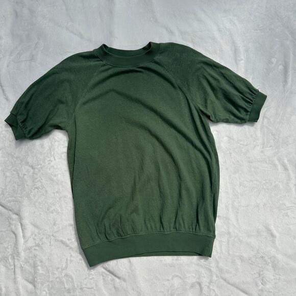 Jungmaven Short Sleeve Raglan Tee T-Shirt Top Small Hunter Green 55% Hemp EUC - Picture 6 of 13